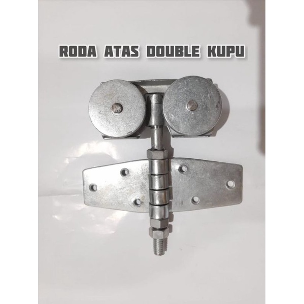Roda Atas Doble Kupu Pintu Sliding Garasi Rel Handerson