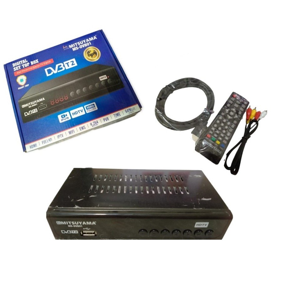 SET TOP BOX DVB-T2 RECEIVER TV DIGITAL MITSUYAMA MS-DVB01 KUALITAS TERBAIK