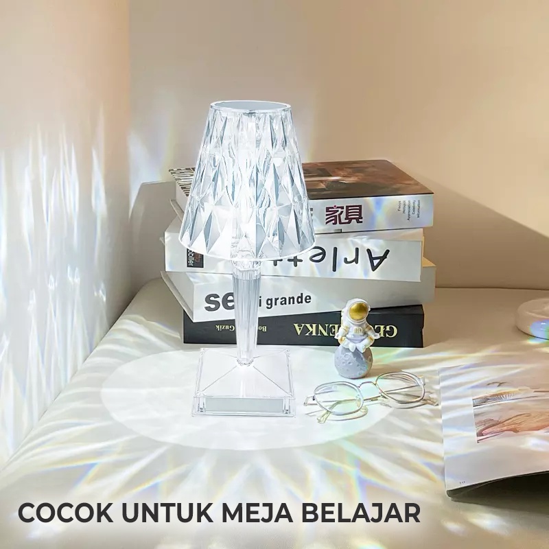 

Lezatoz_Genz Horici Lighting 220V 10W-Rgb Dan 220V 10W-Put+Kun+Ww+On/Off Lampu Meja Berlian Crystal