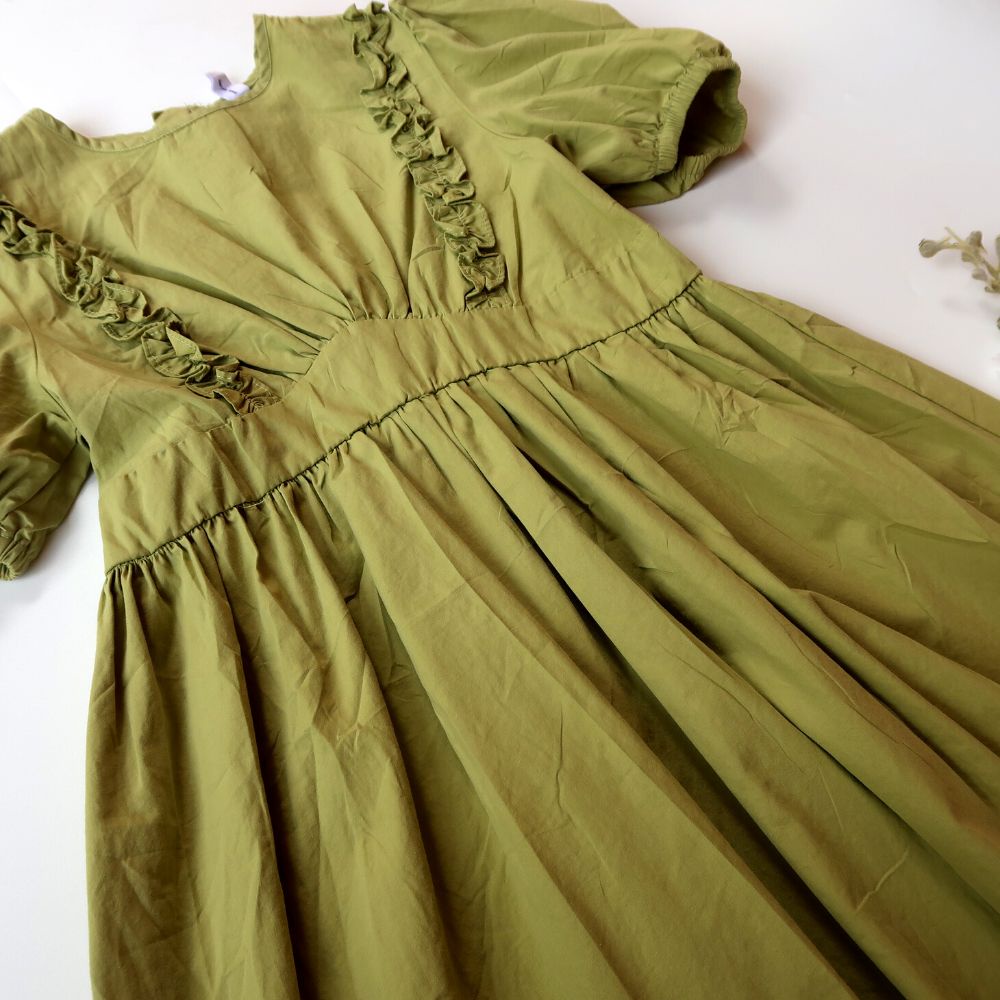 Dress Anak Perempuan Import Curled Line 3-8 Tahun