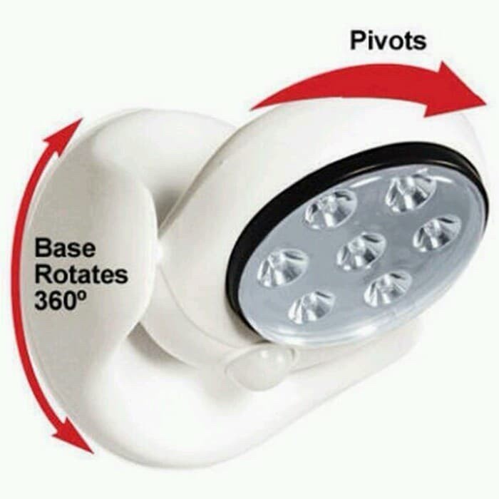 FMFIT LAMPU MALAM LED SENSOR GERAK NIRKABEL ROTASI 360 DERAJAT