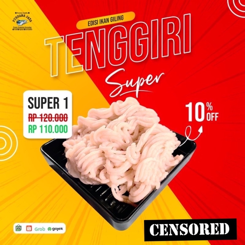 Exp Lama (COD) ikan tenggiri (FRESH BUKAN FROZEN) giling super bandung purnama jaya segar fresh