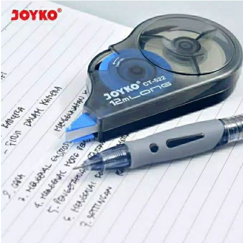 Tipex kertas / correction tape/ Tipe x Joyko / Tipex Roll Joyko CT 522 12 Meter