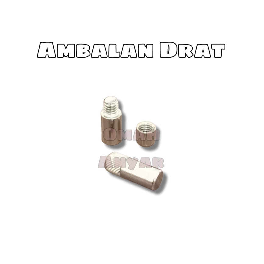 Ambalan Drat Furniture Fitting Olimpik Duplo Pin 8mm Sekat Lemari Mebel
