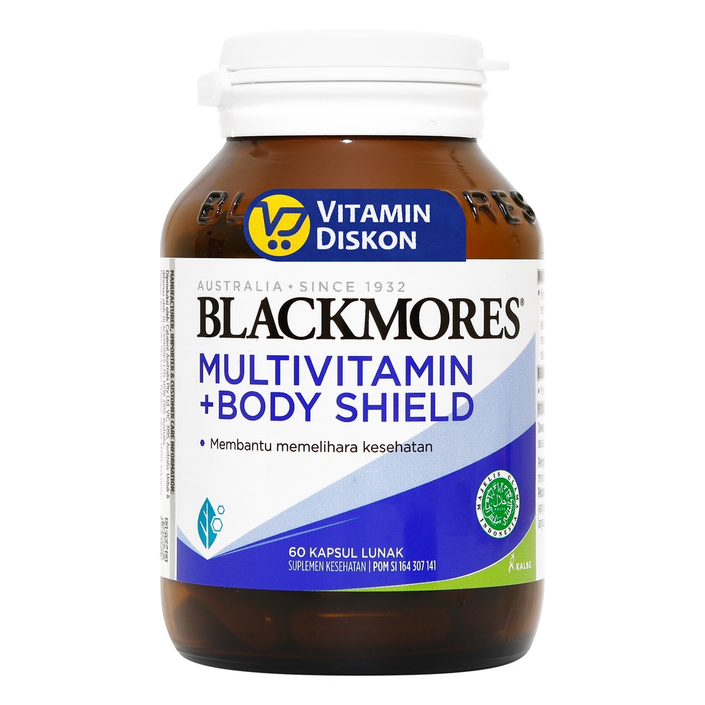 BLACKMORES MULTIVITAMIN PLUS BODY SHIELD 60 SOFT CAPSULE BPOM KALBE