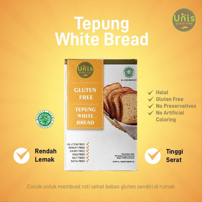 

NEW Unis Tepung White Bread (Roti Tawar) Gluten Free (500 g)
