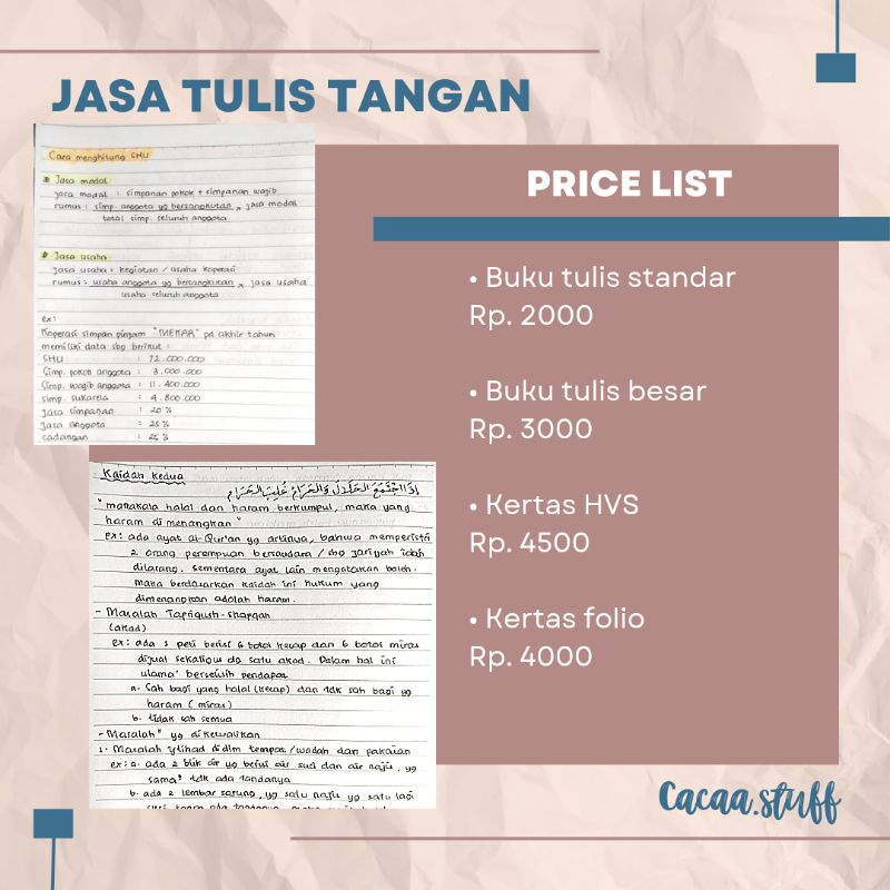 Jasa tulis tangan