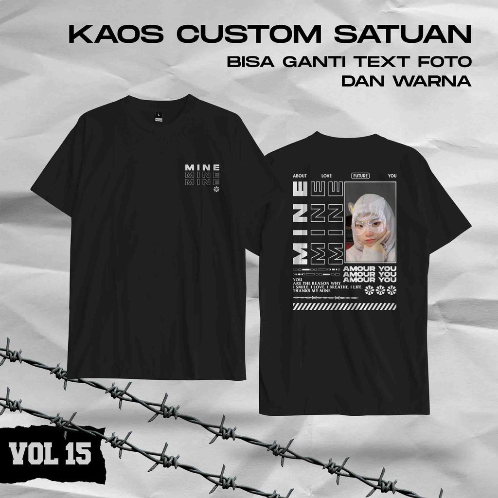 Baju Sablon Foto Sendiri / Kaos Custom Foto Aesthetic Vol 15