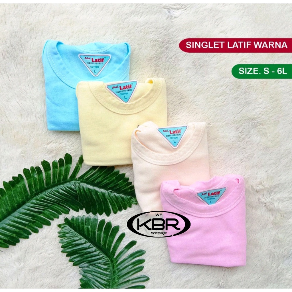 3 pc 6 pc - SINGLET LATIF | Kaos dalam anak | kaos kutang sunflower | singlet anak singlet latif polos dan singlet latif warna wf store