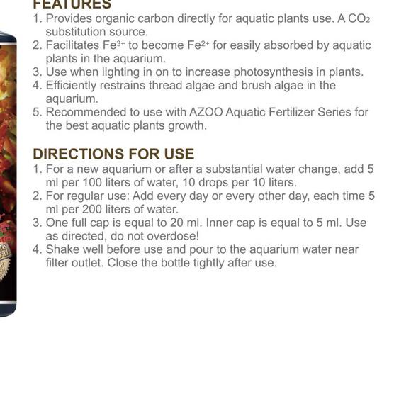 AzooPlus Carbon Plus 120ml Carbon Dosing Aquascape