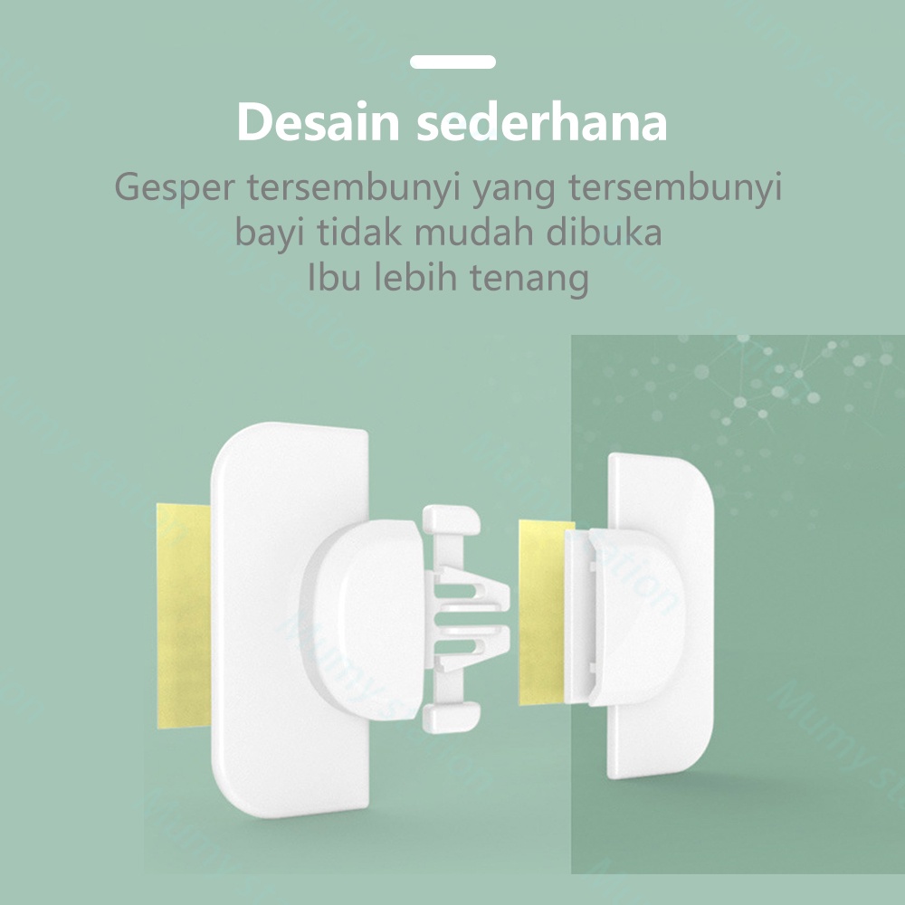 Mumystation Kunci Safety Lock Pintu kulkas Serbaguna pengaman pintu kulkas/pengunci kulkas