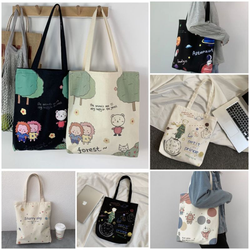 TOTE BAG TAS WANITA TAS FASHION KOREA PEREMPUAN TAS SEKOLAH KULIAH