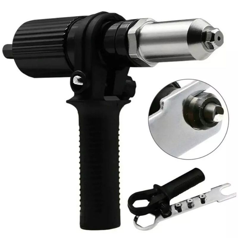 Nuansa - Electric Pull Rivet Conversion Drill Adapter Kepala Bor Listrik black