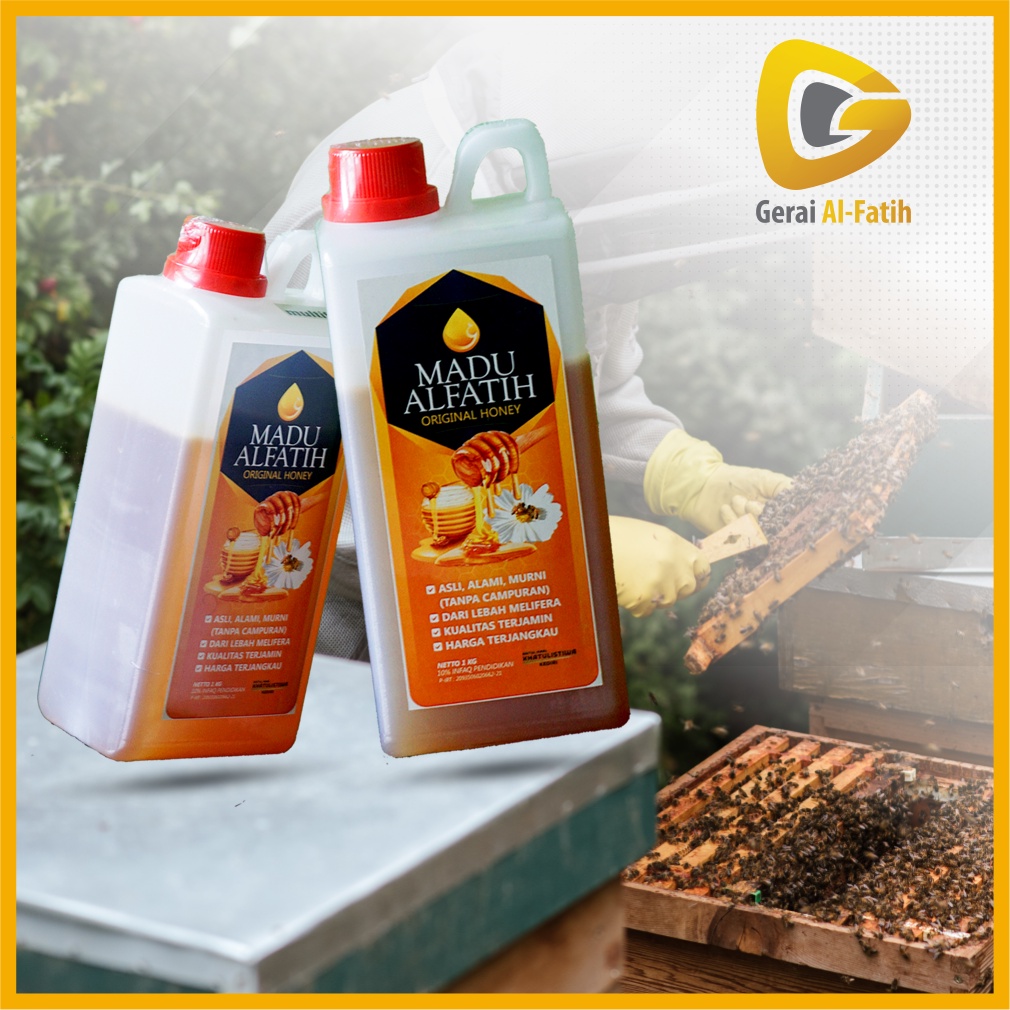 

Madu Asli - Madu Murni - Nektar Randu 100% Alami Minuman Kesehatan - Madu Al Fatih - Netto 1 Kg