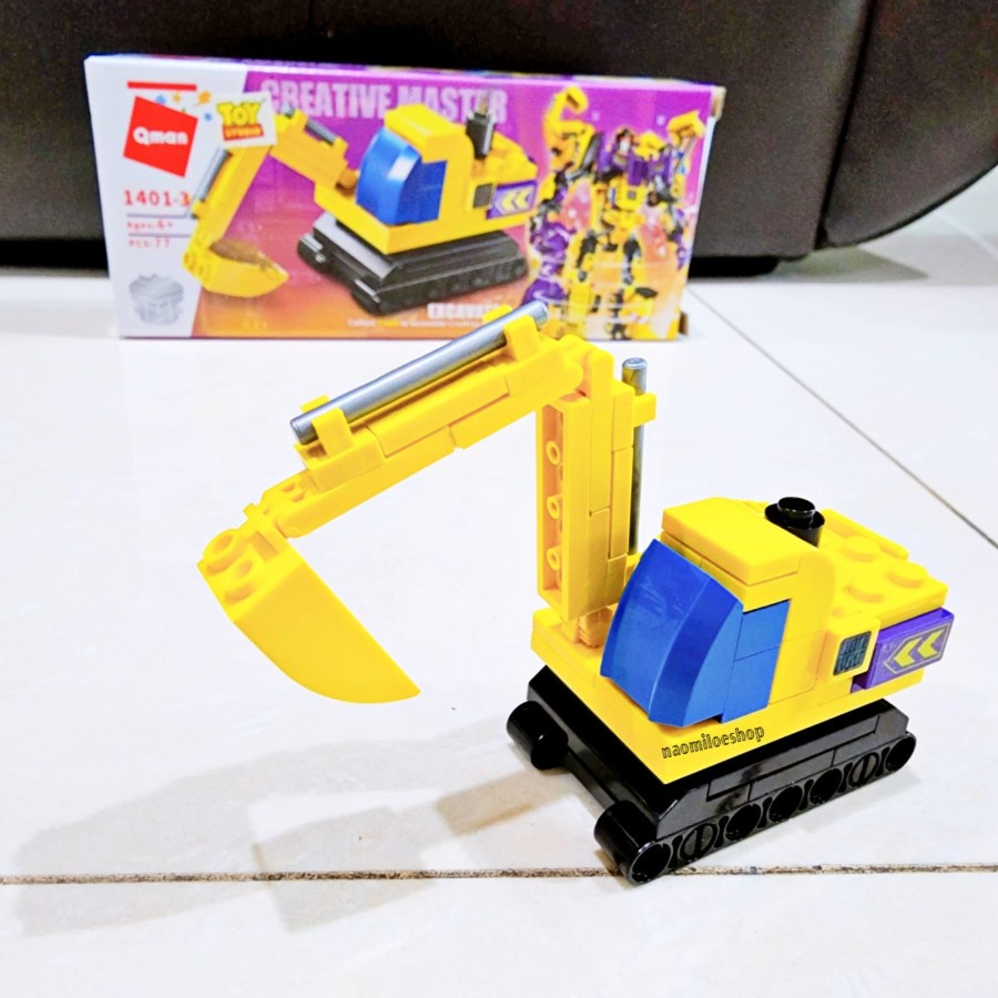 Bricks Mainan Blocks Qman 1401 Creative Master Robot Konstruksi 7in1