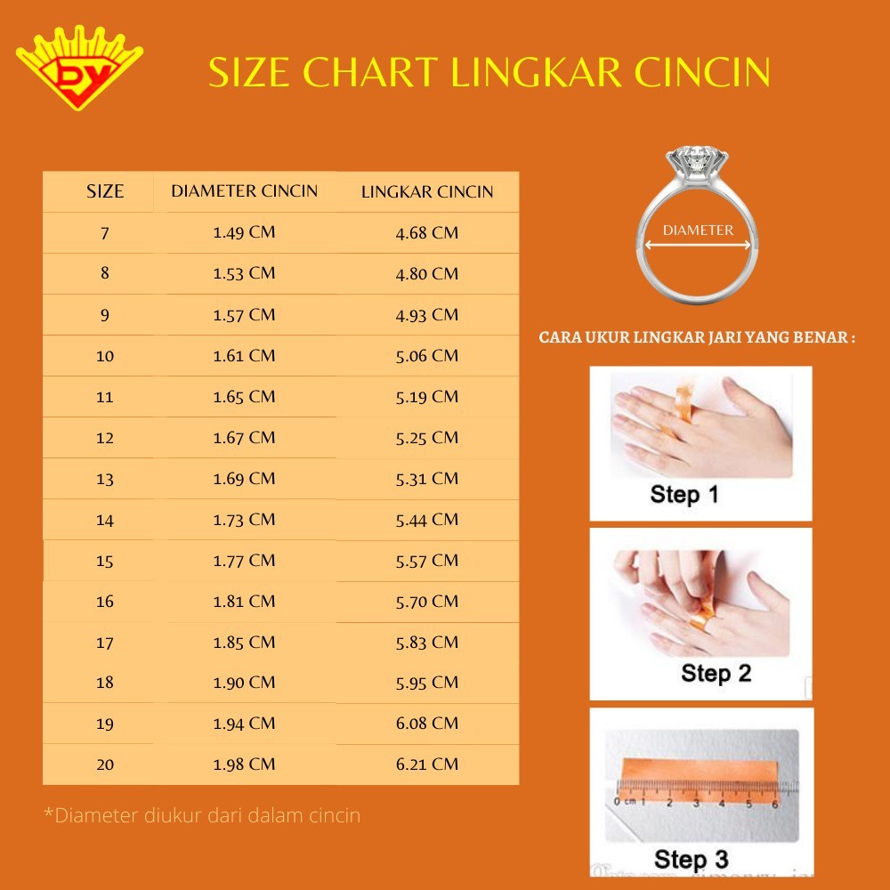 Cincin Emas Permata Zircon Kadar mas 750