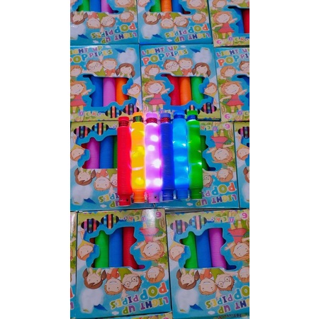 POP LIGHT POP LIGHT MAINAN ANAK LED/POP LIGHT MAINAN ANAK LED 1 SET/POP LIGHT MAINAN ANAK LED  1 SET/POP LIGHT RAINBOW JUMBO/LIGHT UP POP PIPES