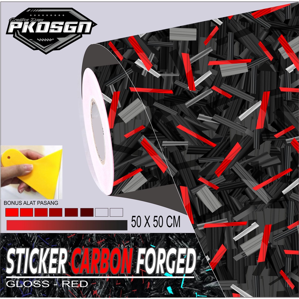 STIKER CARBON FORGED STIKER CARBON FORGED 50 X 50 CM