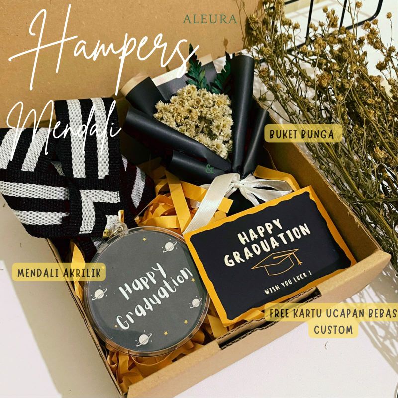 Hampers Mendali akrilik custom kado wisuda graduation kelulusan birthday