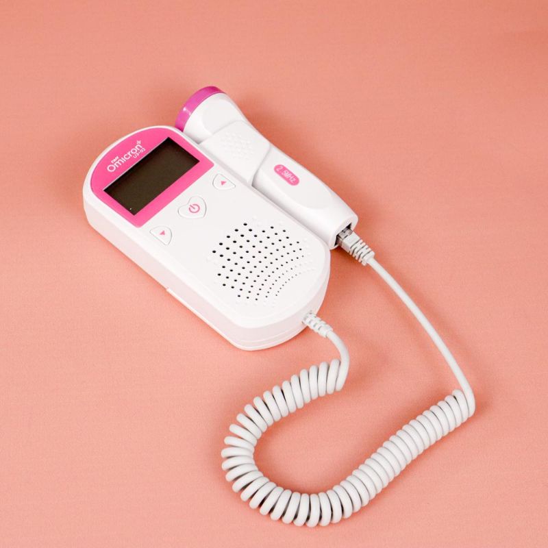 Fetal Doppler Pendetaksi Detak Jantung Janin + FREE Gel Ultrasound Dan Baterai 2pcs - Pink