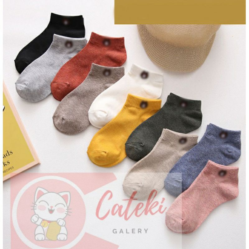 [CTK] PROMO MURAH KAOS KAKI PENDEK ANKLE IMPORT /KAOS KAKI SEMATA KAKI MOTIF LUCU KARAKTER BERUANG UNISEX PRIA WANITA MOTIF LUCU FASHION POLYESTER