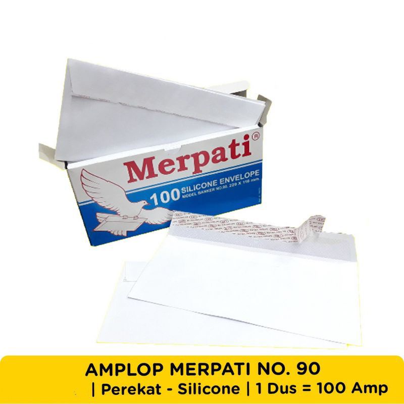 Amplop buklet putih besar 90 merpati 100pcs