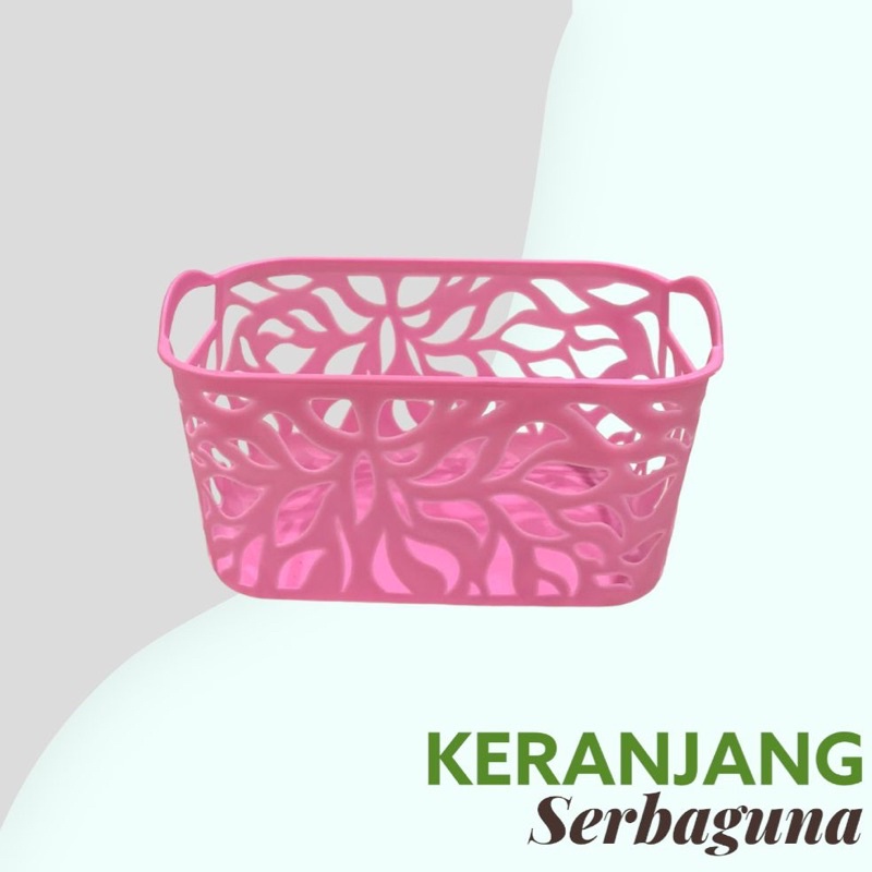 Keranjang Segi Plastik Serbaguna / Box Serbaguna / Storage Box / Rak Kosmetik / Keranjang Multifungsi Murah