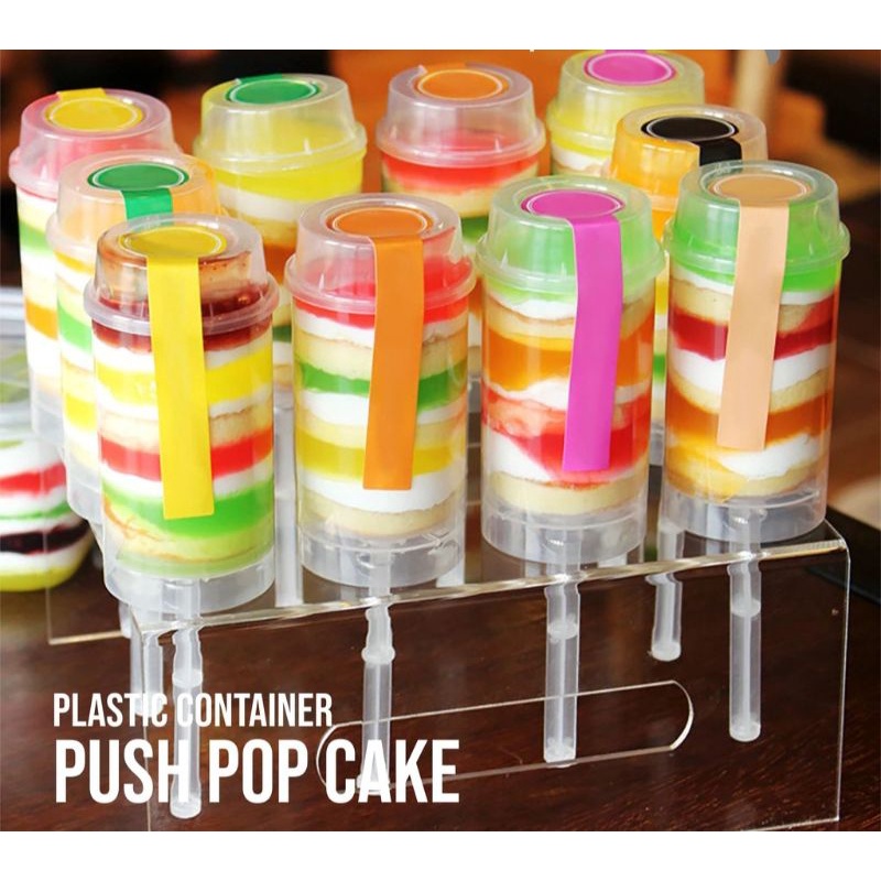 PACKAGING PUSH POP CAKE ISI 5 PCS + TUTUP