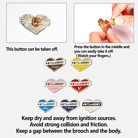 Bros Lencana Bentuk Hati Untuk Aksesoris Pakaian