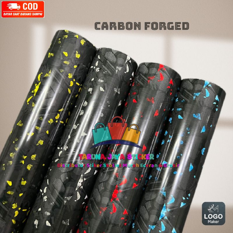 stiker skotlet carbon forget skotlet karbon forged sticker skotlet carbon forged bahan premium gloss
