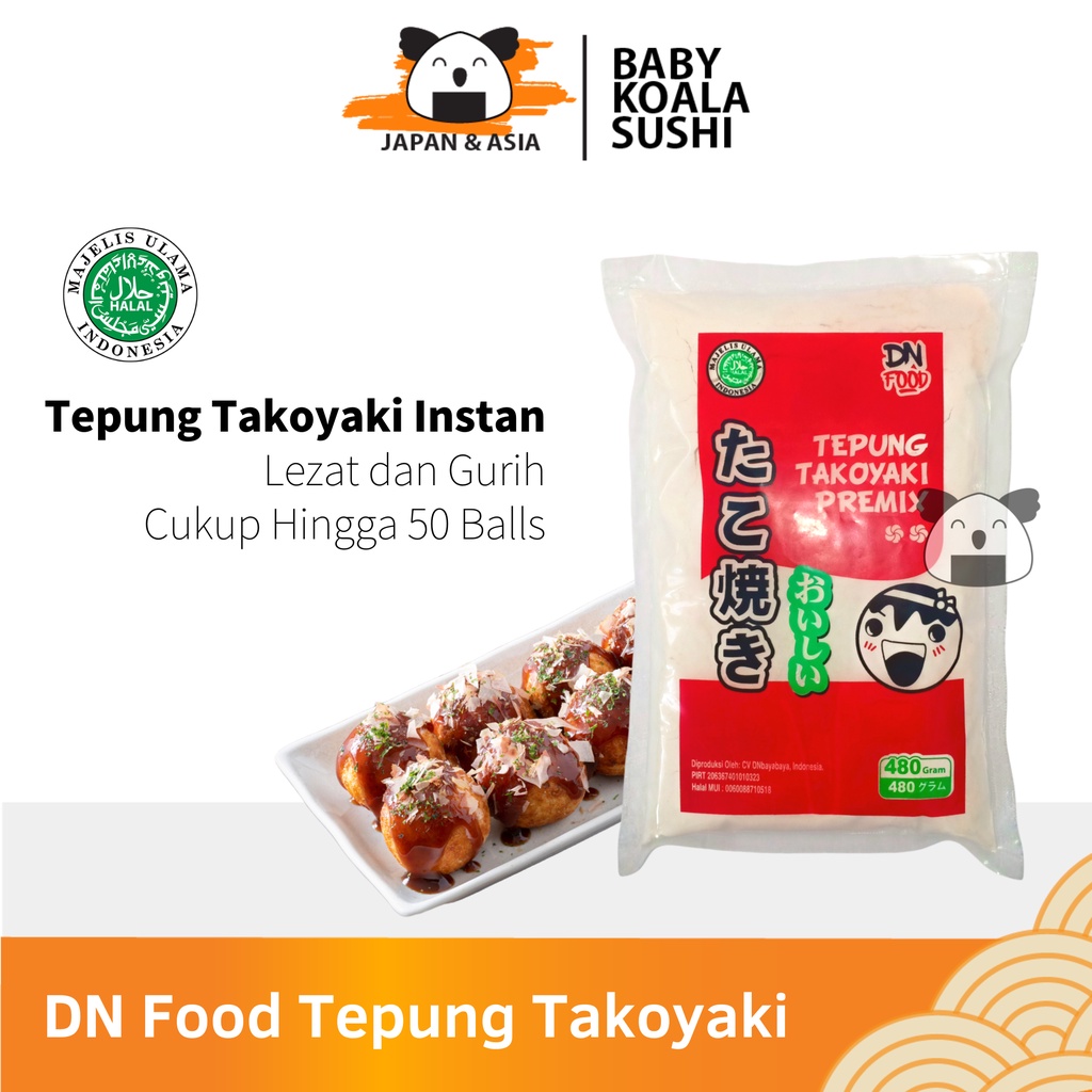 DN FOOD Tepung Takoyaki Premix Instan 480 g Halal