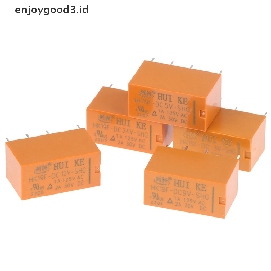 1pc Relay Power Mini 12V DC24V 8Pin Untuk HK19F-DC5V-SHG 3V 9V DC24V