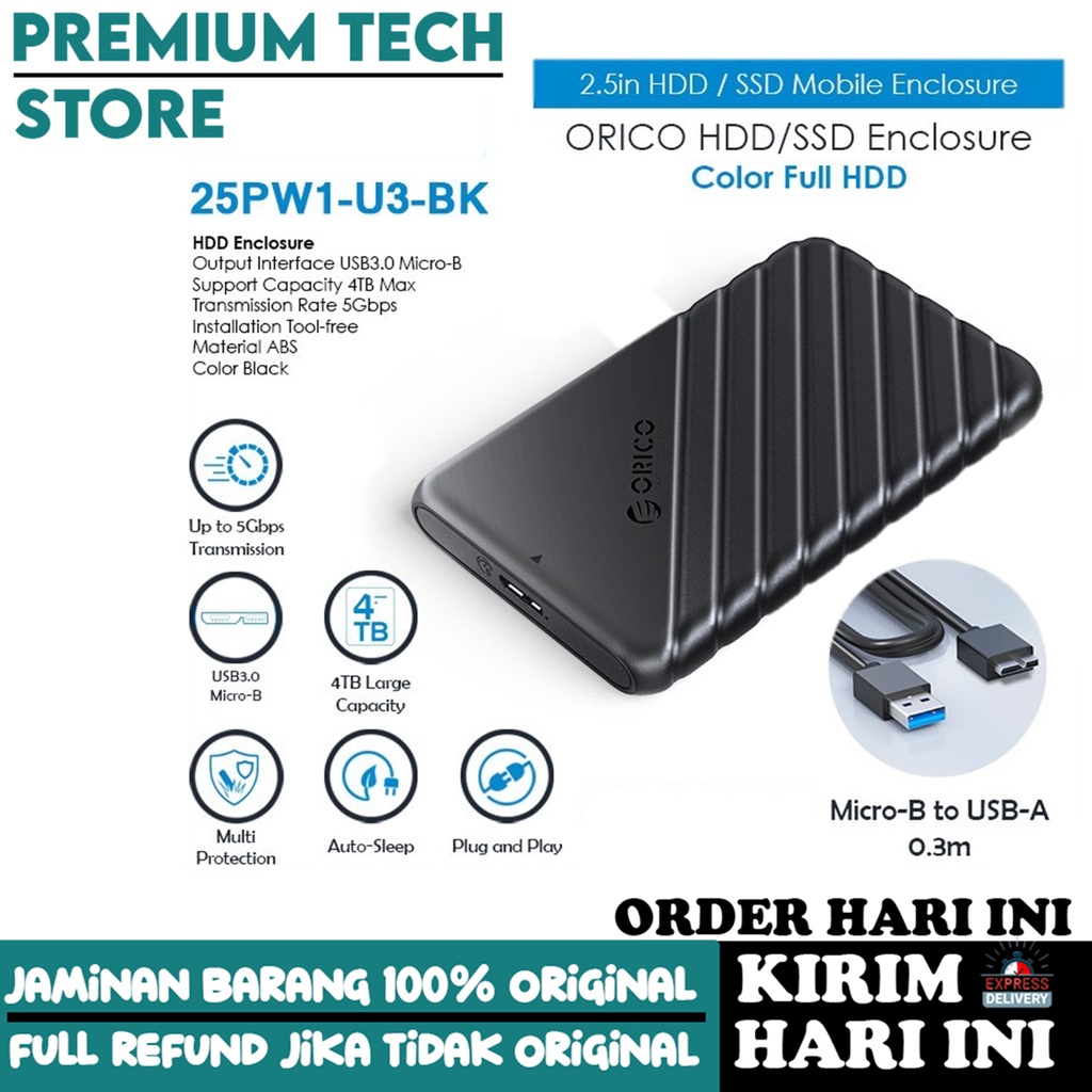 ORICO 2.5&quot; HARD DRIVE ENCLOSURE ORIGINAL GARANSI 2 TAHUN