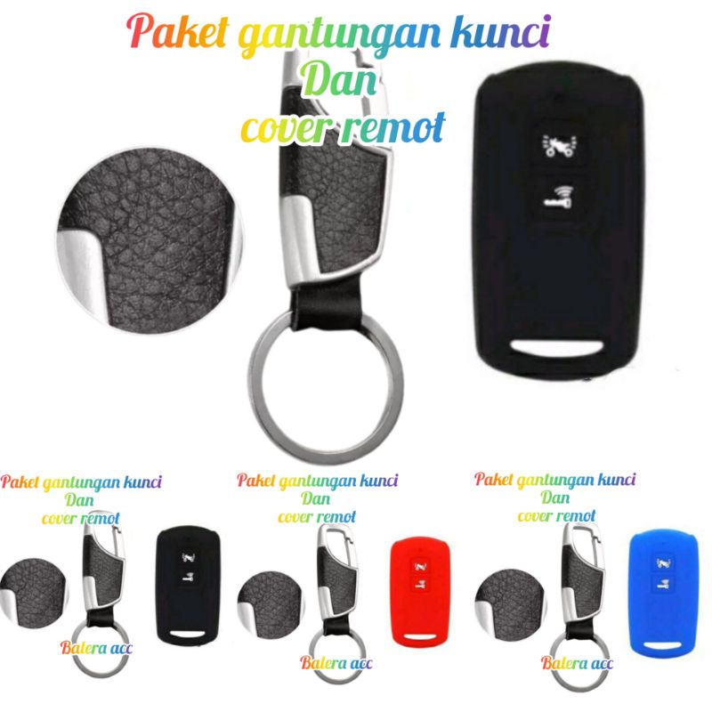 Paket gantungan kunci Logo Stylo 160 Dan Cover Silikon remote  Remote Stylo160 PREMIUM