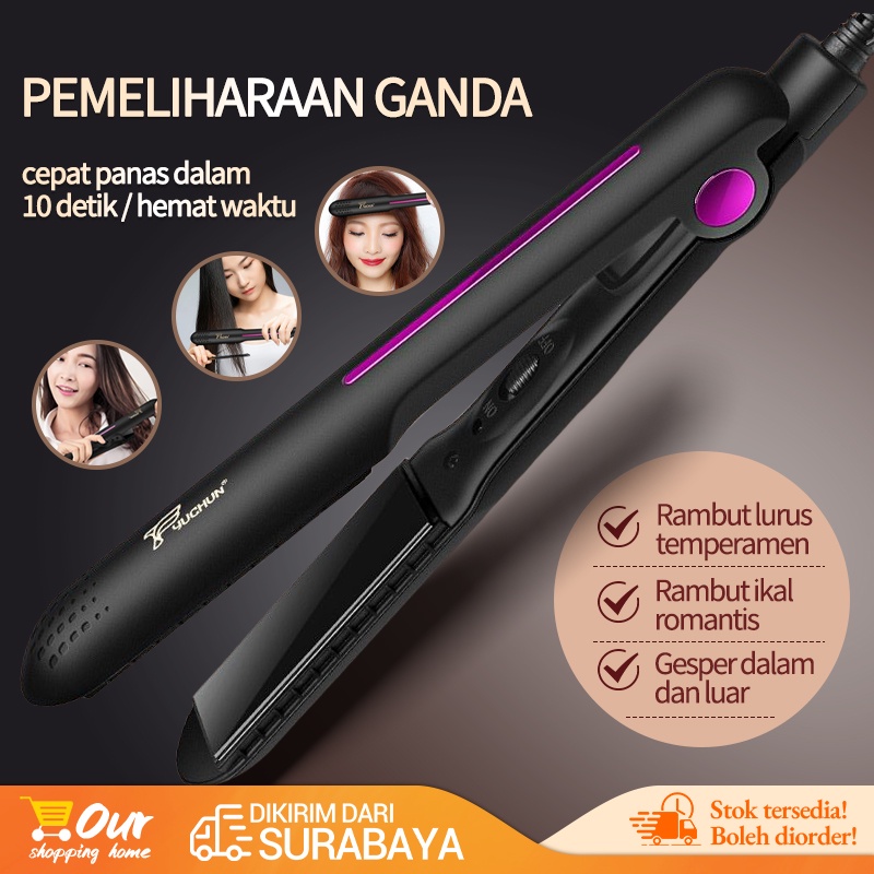 Newstyle Keriting / Catokan Rambut Hair Straightener /suhu konstan 220°/Pengeriting Rambut 2 IN 1 30W