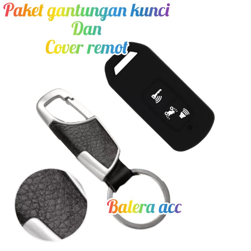 paket gantungan kunci Kalep Kulit Dan Cover remot Pcx 160 Adv 160 Vario 160