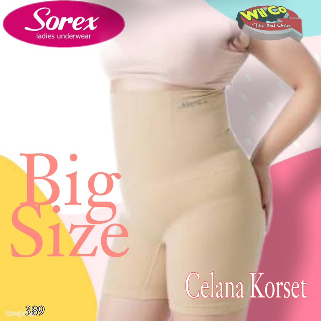 K389 - [Per 1 Pcs] KORSET CELANA KORSET PELANGSING PERUT SOREX FREE SIZE BESAR BB 75 - 100