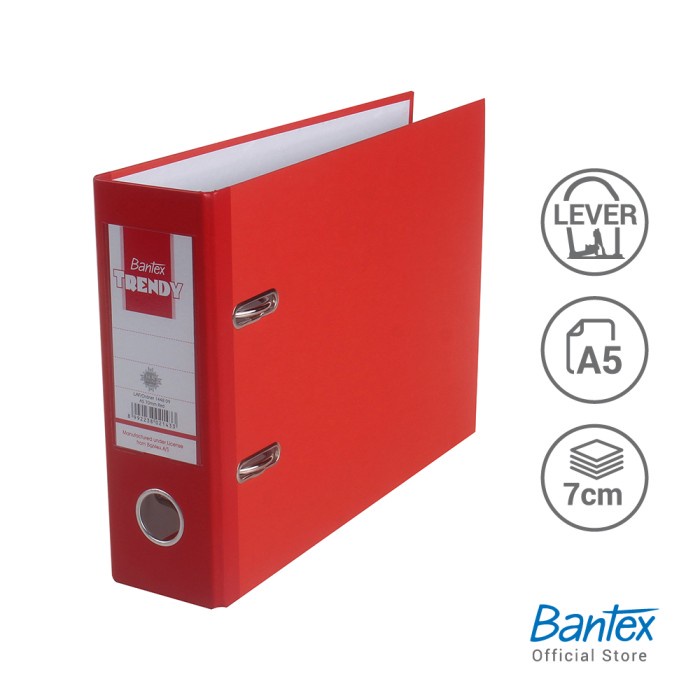

Bantex Lever Arch File Ordner Trendy A5 7Cm Red #1448 09