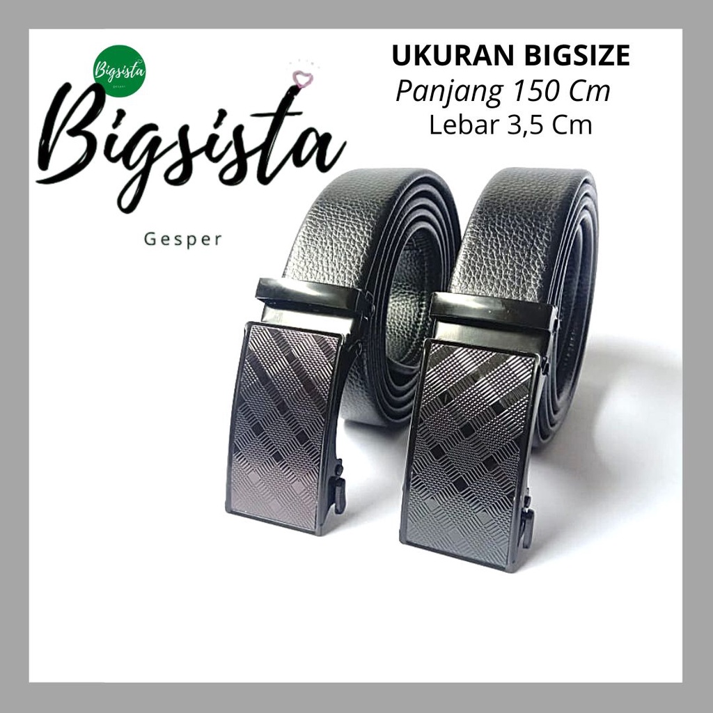 Ikat Pinggang Rel Pria Ukuran Jumbo Gesper Cowok Gendut Rell Otomatis Panjang Bigsize