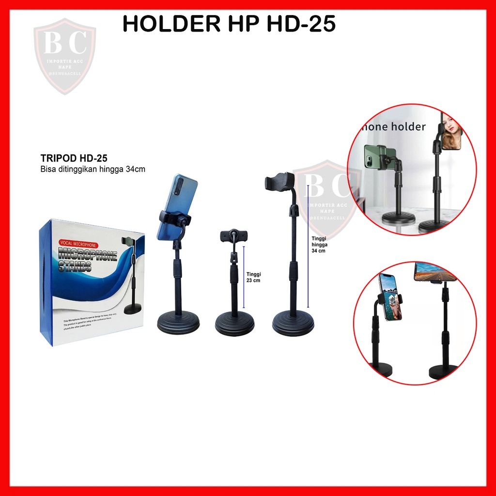 DEKSTOP MOBILE PHONE HOLDER HD-25 - STANDING HOLDER HP SUPPORT HD-25 - BC