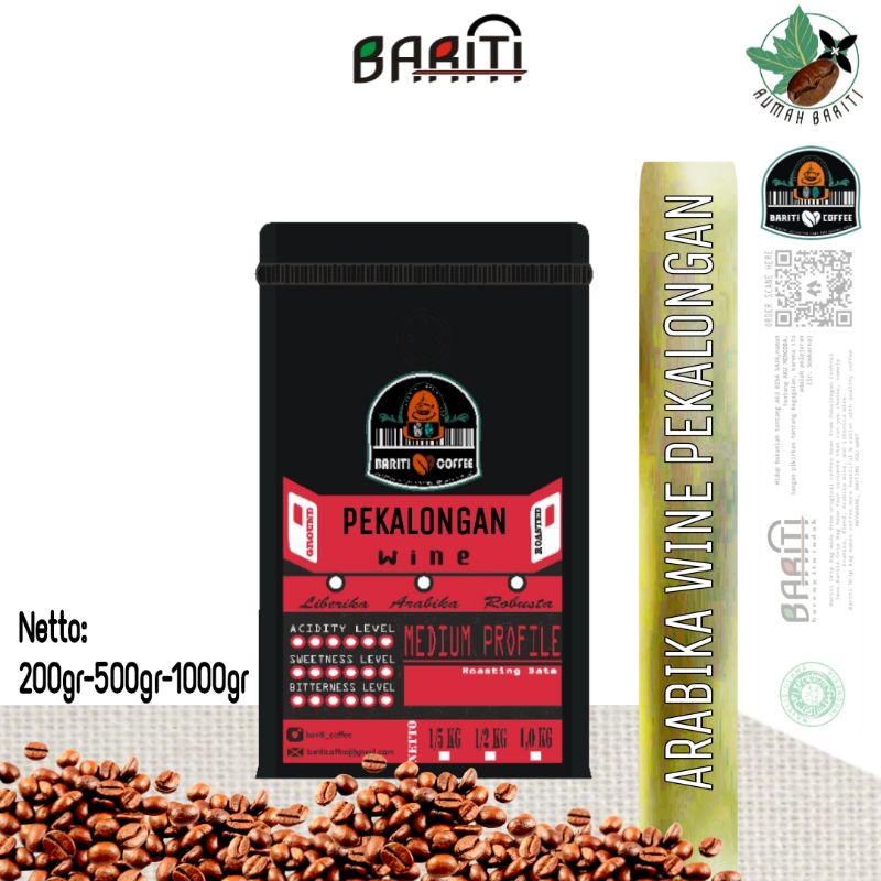 

Kopi Arabika Wine Pekalongan (Berat: 200gr - 500gr - 1kg)
