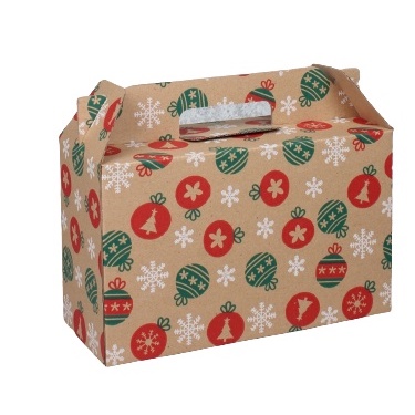 

KARDUS PARCEL NATAL KOTAK JINJING HAMPERS BOX PACKAGING DUS TENTENG GIFTBOX CHRISTMAS 27x11x16 cm (10 PCS)