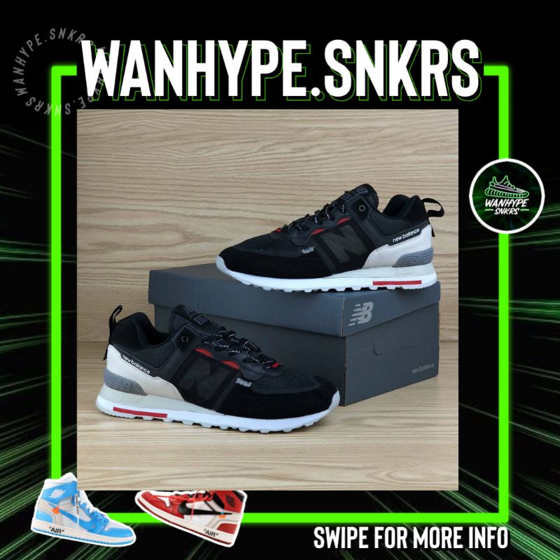 Sepatu NB New Balance 574 ML574ISE Black Grey Red 39 - 44