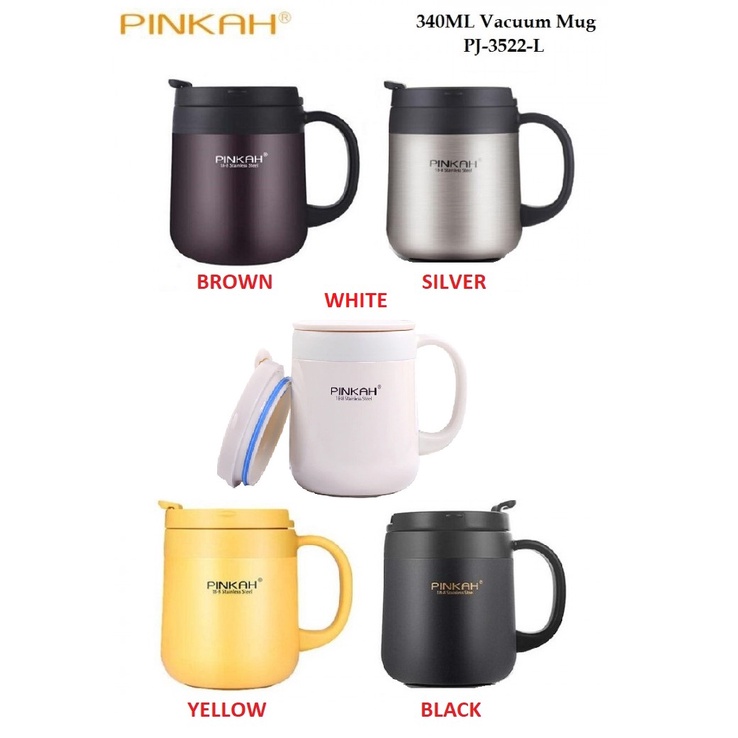 PINKAH PJ-3522-L Tumbler Termos Kopi Coffee Mug Dingin Panas 340ML