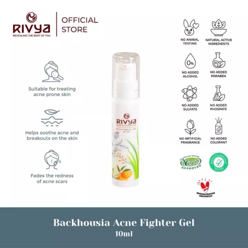 RIVYA Acne Fighter Gel 10ml BPOM - Apple_Kosmetik