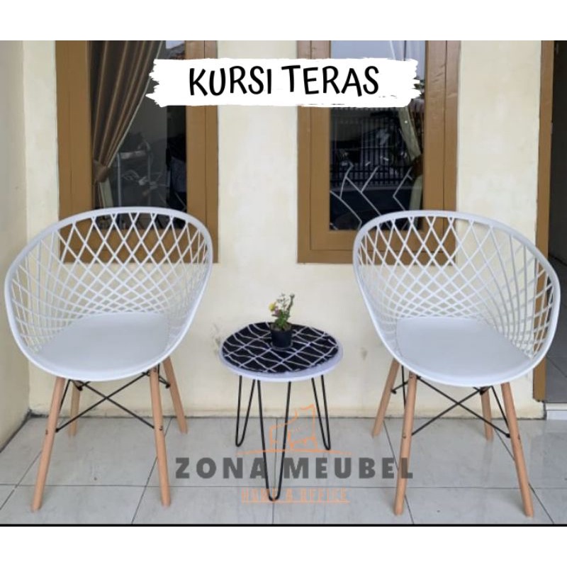 paket kursi teras kursi santai kursi ngopi kursi milenial minimalis wallet chair ( 2 kursi 1 meja )