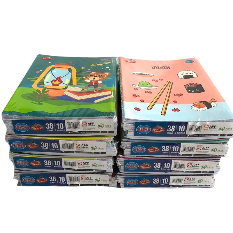 

(1 Pack / 10 Pcs) Buku Tulis SIDU 38 Lembar