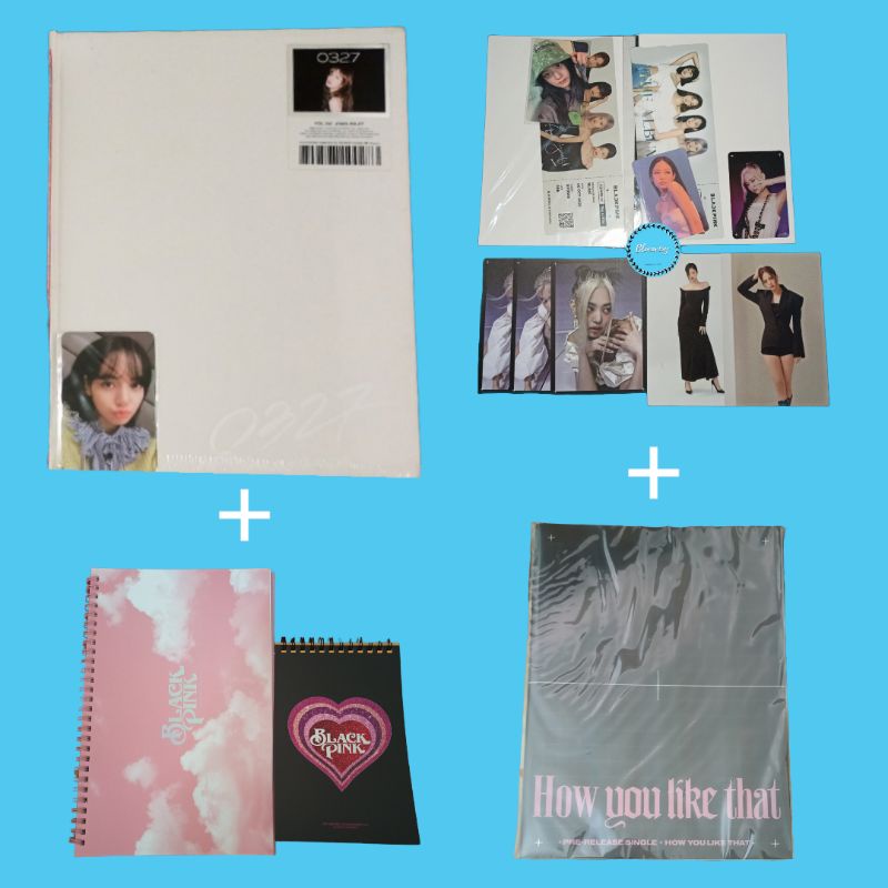 [BUNDLE] Jisoo blackpink bucket hat pc benefit ktown4u the album jennie postcard photocard Lisa phot