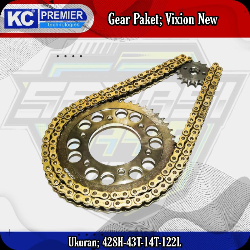 KCP GIR GEAR PAKET VIXION NEW/MX KING (428H-43T-14T-122L)