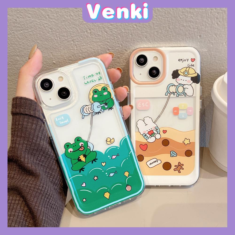 Case For iPhone 14 Pro Max Soft Silicone Big Hole Space Case Cartoon Cute Animal Miner Plating Buttons Camera Protection Shockproof For iPhone 14 13 12 11 Plus Pro Max 6 7 8 Plus XR XS